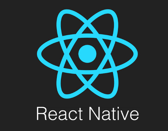 a blue react logo with black background