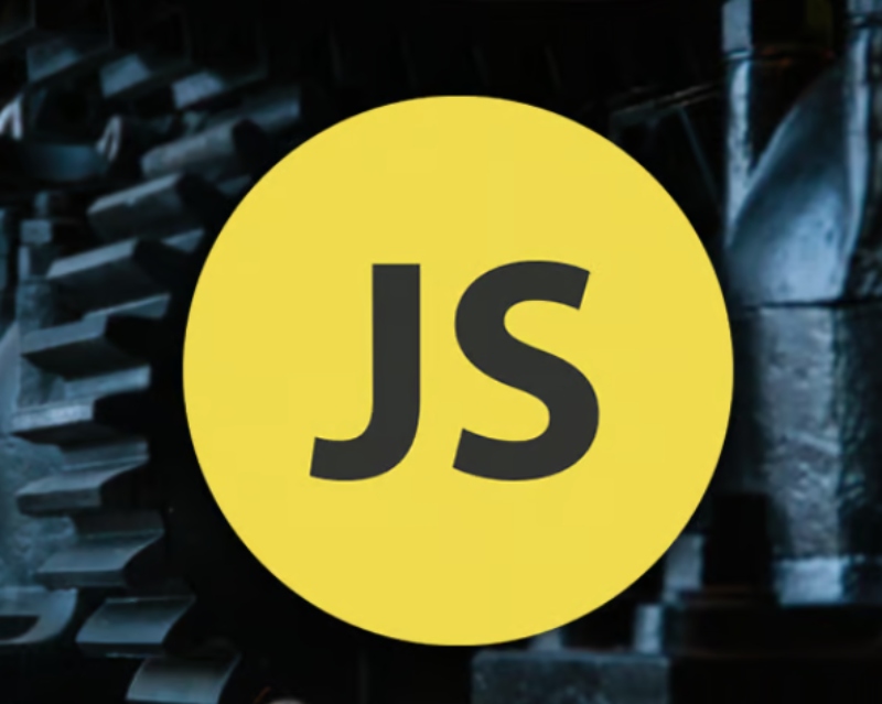 a yellow circle with JS black letters