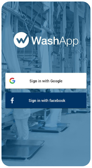 a screenshot of a sign in to a washing machine