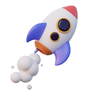 a cartoon rocket ship with bubbles