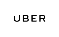 a uber logo with a white background